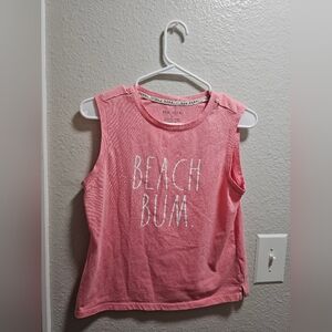 Pink 'Beach Bum' Sleeveless Top
